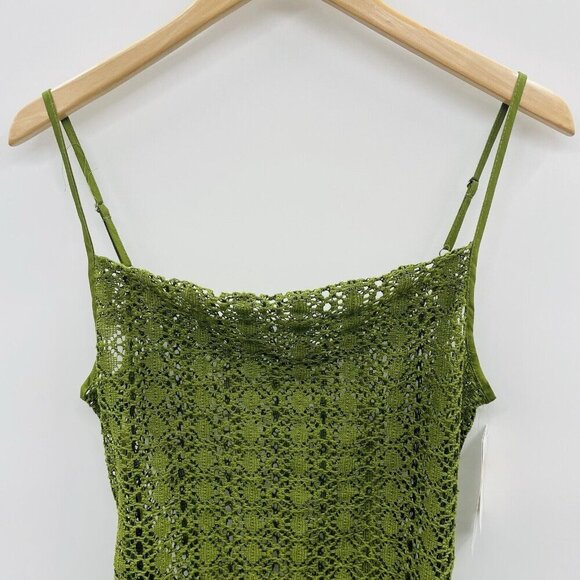 1. STATE Womens Small Crochet Convertible Tank Dress Swim Cover-Up in Green $59 - Picture 3 of 9